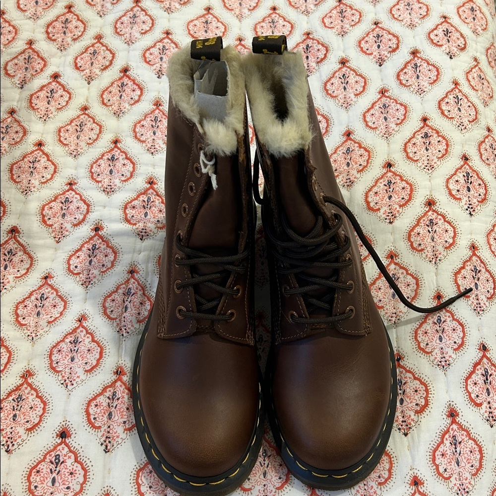 Dr. Martens Dark Brown Women’s Boots - Picture 3 of 8